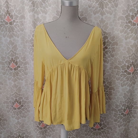 Forever 21 Tops - 🆕 F21 boho mustard peasant blouse size M